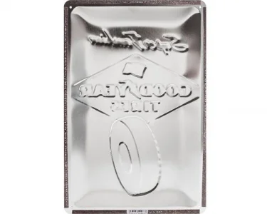 3D Metallskylt Good Year, Blue & Yellow, 20x30