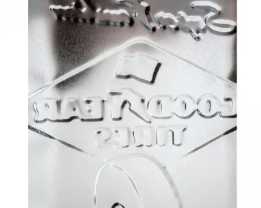 3D Metallskylt Good Year, Blue & Yellow, 20x30