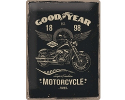Köp 3D Metallskylt Good Year Motorcycle 30x40