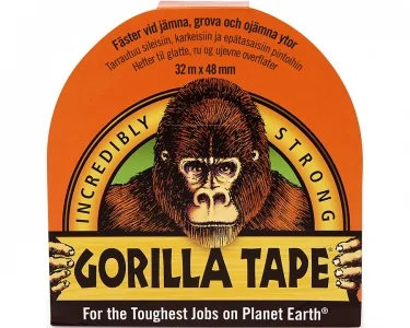 Vävtejp Gorilla, Svart 32 meter