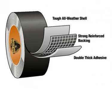 Vävtejp Gorilla, Svart 32 meter