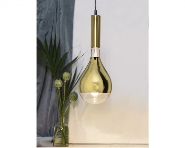 Sladdställ E27 Glans, Mässing