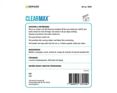 Köp ClearMax Inhalator Scents Easy Mood ClearMax Inhalator Scents Easy Mood