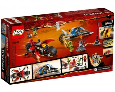 LEGO Ninjago 70667, Kais Blade Cycle & Zanes Snowmobile