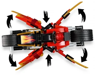 LEGO Ninjago 70667, Kais Blade Cycle & Zanes Snowmobile