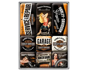 Magnetset Harley Davidson, Garage Babes