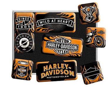 Köp Magnetset Harley Davidson, Wild at Heart