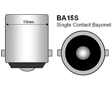Glödlampa BA15s 10w Orange