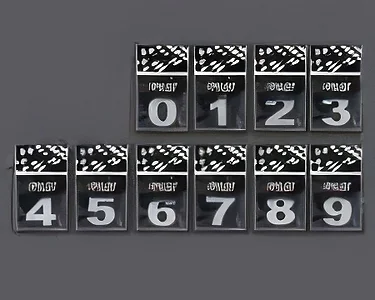 Kromade Siffror Relif 0-9