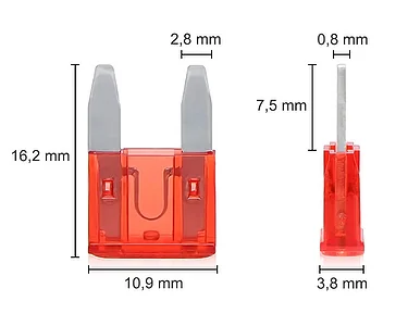 Flatstiftsäkring, MINI 10-pack Flatstiftsäkring, MINI 10-pack