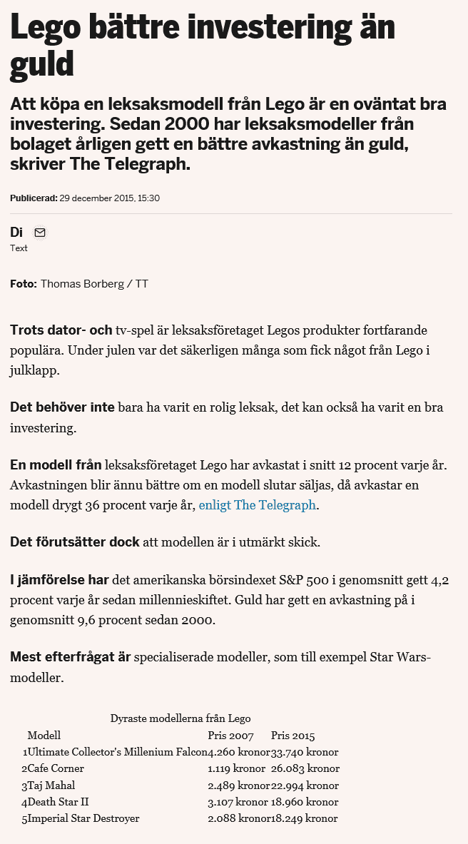 Tidningsartikel i DI