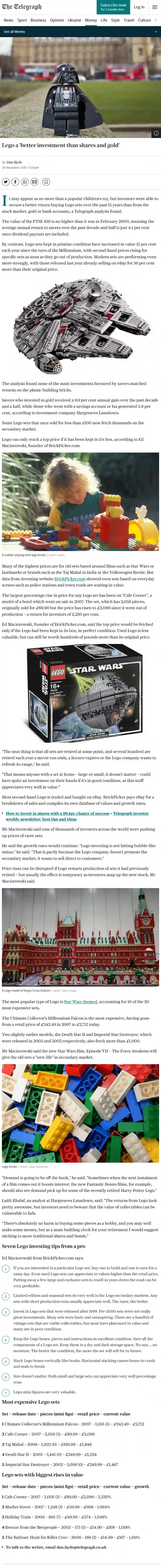 Tidningsartikel i The Telegraph