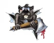 Köp Axe Rat - Dekal