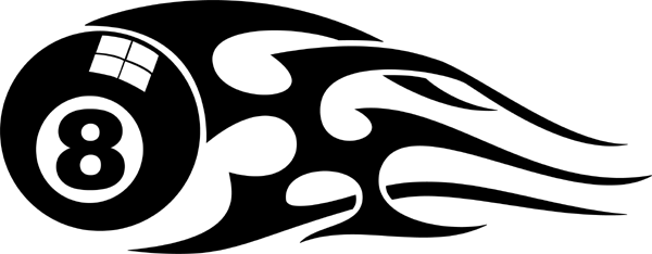 Köp 8-Ball Flames STOR Billigt Online