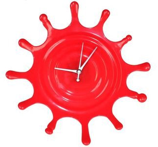 Köp Väggklocka Splash Röd Billigt Online