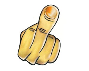 Köp The Finger  Small - Dekal Billigt Online