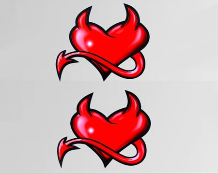 Köp Devils Heart - Dekal Billigt Online
