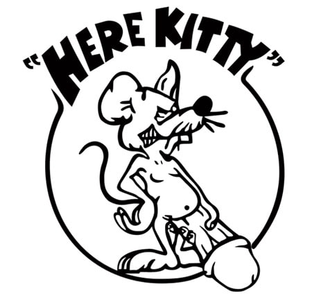 Köp Here Kitty - Dekal Billigt Online