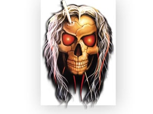 Köp Skull With Pin - Dekal Billigt Online