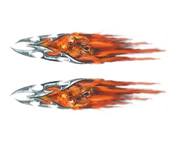 Köp Flaming Tribals + Skulls - 8x30 Billigt Online