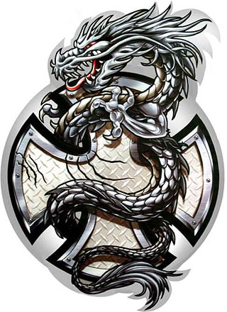 Köp Dragon & Circle Cross - 34x48 Billigt Online