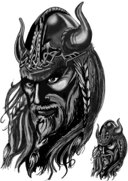 Köp Vikingar Svartvit - Dekal Billigt Online