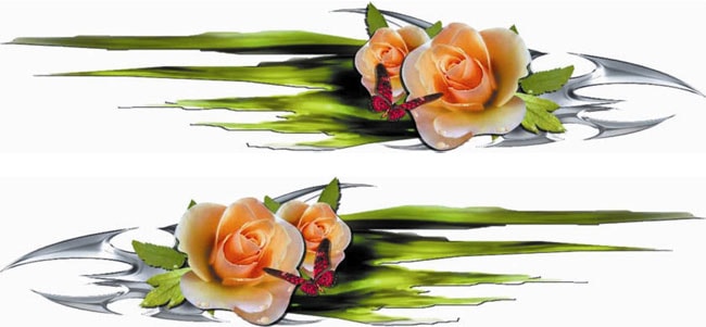 Köp Metal Roses Stripes - Dekaler Billigt Online