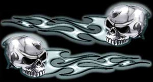 Köp Skull Stripes - Dekaler Billigt Online