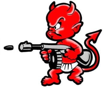 Köp Devil Machinegun - Dekal Billigt Online
