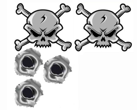 Köp Skulls & Gun Traces - Dekal Billigt Online