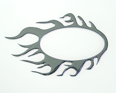 Köp Emblem Chrome Style - Flames Circle Billigt Online