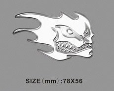 Köp Emblem CarLogo - Flaming Skull Billigt Online