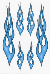 Köp Flames Blå - Stickers Billigt Online