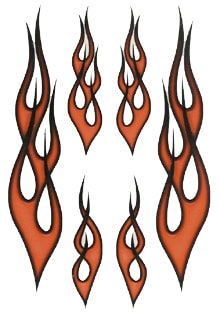 Köp Flames Orange - Stickers Billigt Online
