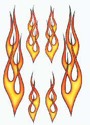 Köp Flames Röda - Stickers Billigt Online