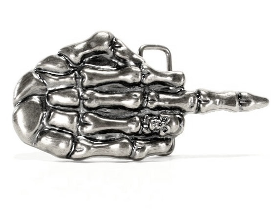 Köp Bältesspänne Finger Skull Billigt Online
