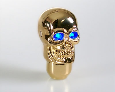 Köp Växelspak Skull-Gold LED Blue-eye Billigt Online